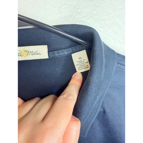 Peter Millar Mens XL Black Polo Shirt Short Sleeve Cotton Casual - Picture 3 of 4